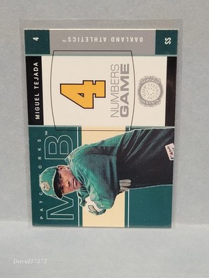 2003 Fleer Patchworks Numbers Game #4  Miguel Tejada
