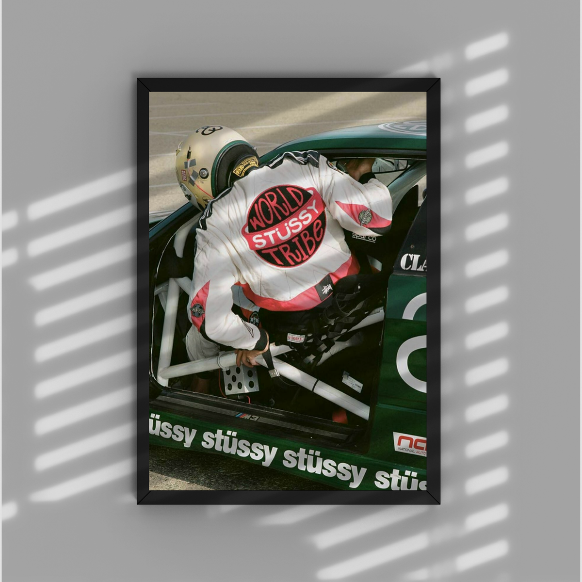 Stüssy World Tribe Racing Poster BMW E36 M3 Streetwear Hypebeast