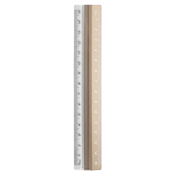 Gerader Lineal 15Cm Metrisch Winkelmesser FüR Architekten, KüNstler, BüRo, Gold-image