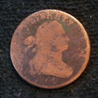 1806 C-2 Draped Bust Half Cent small six with stems
