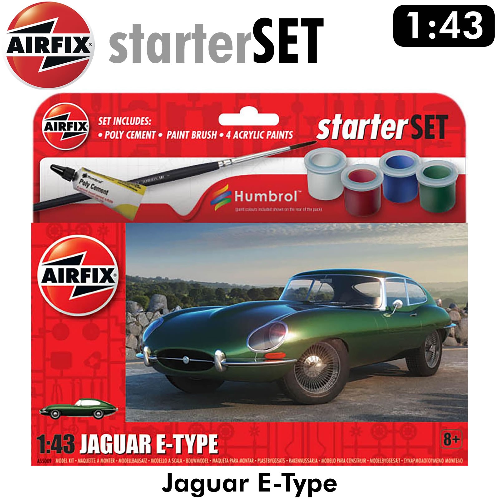 Airfix STARTER SET JAGUAR ETYPE Model Toy PAPERBACK - Image 4