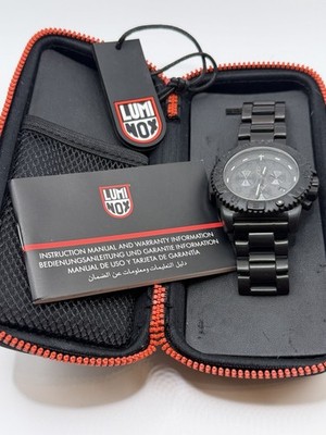 Luminox Navy Seals Blackout Chronograph Quartz Mens Ref 3182 wrist 17cm