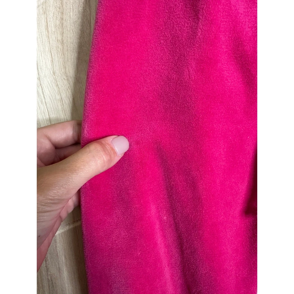 Juicy Couture Kids Pink Velour Rhinestone Logo Drawstring Lounge Pants - Image 3 of 4