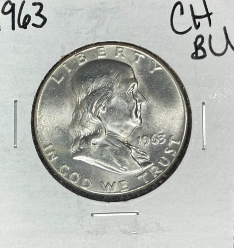 1963 FRANKLIN SILVER HALF DOLLAR ~ CH/BU ~BEAUTIFUL COIN~