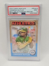 2024 Topps Heritage - Real One Autographs Lawrence Butler Red Ink /75 PSA 9
