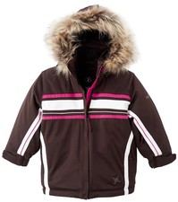 Degré 7 Nansthi fille veste d'hiver veste de neige veste de ski, 4 ans marron