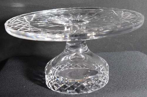 Vintage Waterford Crystal Alana/Comeragh 10" Footed Cake Stand Pedestal Ireland