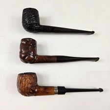 Vintage Estate Tobacco Pipe Lot CRACKED Imported Briar Rusticated Darby Rustic