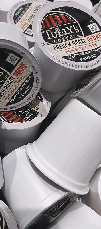 Tully's Coffee French Roast Decaf Extra Bold 23 K Cups Keurig