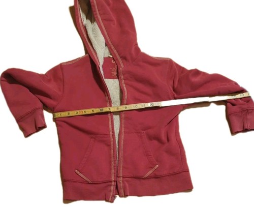 LL Bean Hoodie Girls 6X/ 7 Pink Tone Fleece Lined Full Zip Sweatshirt Youth Kids - Picture 5 of 10