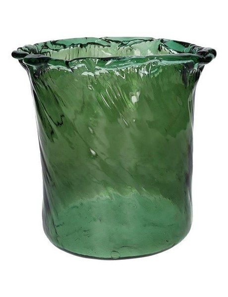 INNA-Glas Dekovase Glaucia, Aus Glas, Recycelt, WaldgrüN-Klar, 26Cm, Ø25Cm-image