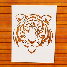Reusable Sturdy Tiger Cat Stencil Template for Wall Art DIY Crafts - Stenci