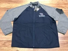 MENS XL NEW Dunbrooke NFL Tennessee Titans Full Zip Windbreaker Jacket Navy Grey