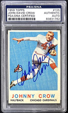 John David Crow Signed 1959 Topps Rookie Card PSA/DNA 83831762 Chicago Cardinals