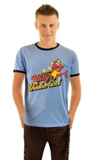 Willy's Wonderland Janitor T-shirt tee M L XL XXL Nicholas Cage Navy Blue Ringer