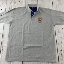 Bahrain 19998 World Cup France Short Sleeve Vintage Polo Shirt Men's XXL Gray