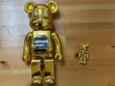 Bearbrick atmos Gold Chrome 400% 100% SET BE@RBRICK Medicom Bearbrick atmos Gold Chrome 400% 100% SET BE@RBRICK Medicom