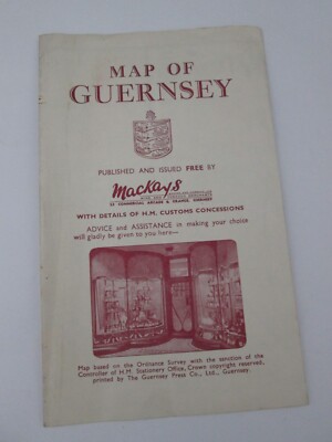 Vintage 1950er Mackay Whisky Werbekarte der Guernsey Kanalinseln C45