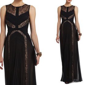 bcbg scrolling lace gown