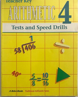Arithmetic 4 Tests and Speed Drills Teacher Key | eBay