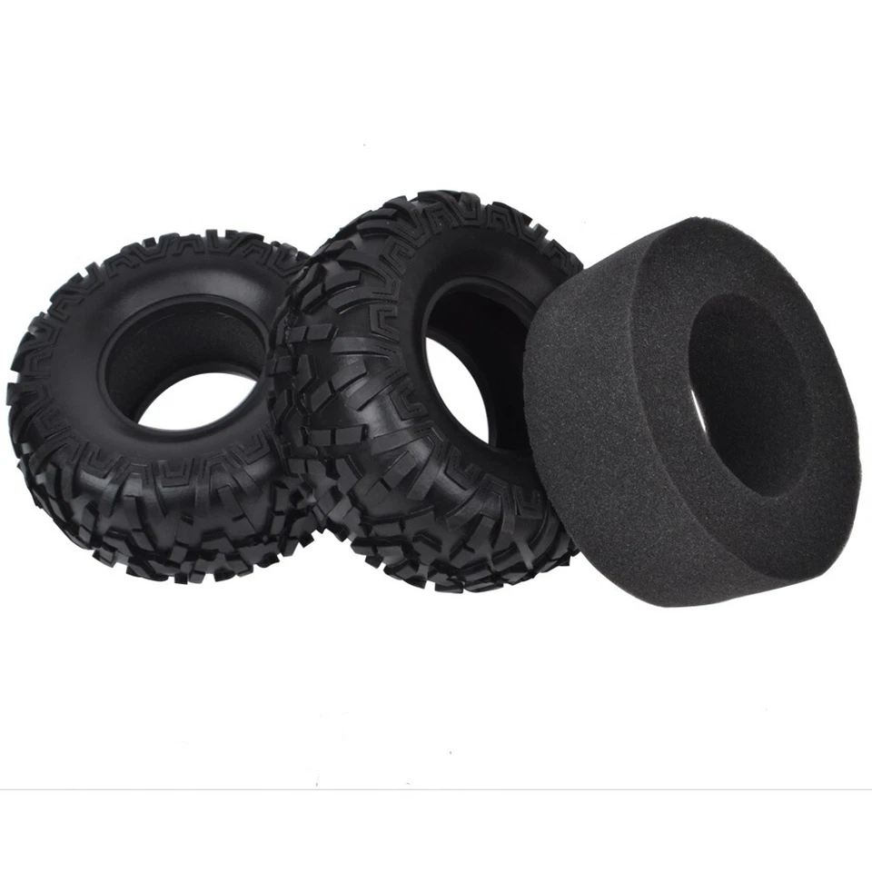 4Pc RC Rubber F/R Tires Set Für Tamiya Chassis BlackFoot Monster beetle Tyre ORV - Bild 4 von 4