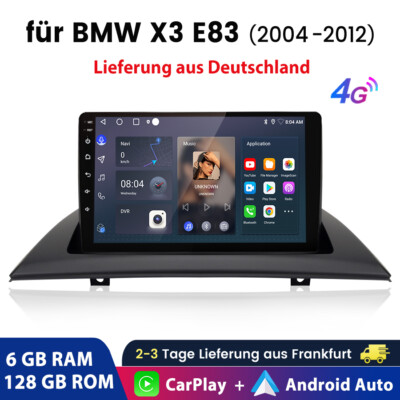 6+128G Für BMW X3 E83 2004-2012 Android 13 GPS Nav Autoradio WIFI BT RDS Carplay