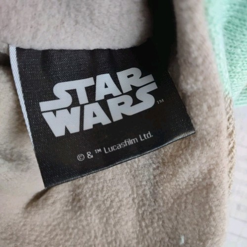 Star Wars Baby Yoda Grogu Unisex Kids Beanie Hat Ear Flaps One Size Green/Tan - Picture 5 of 5