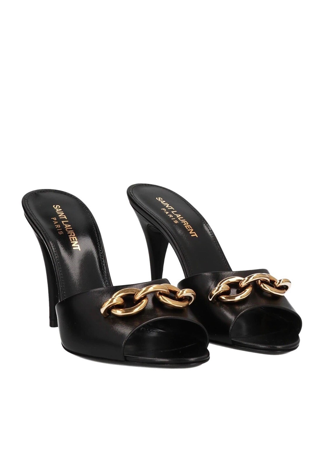 Sandalo YSL Saint Laurent Mules originale Jades Miu taglia 37 1 2 nuovo con scatola