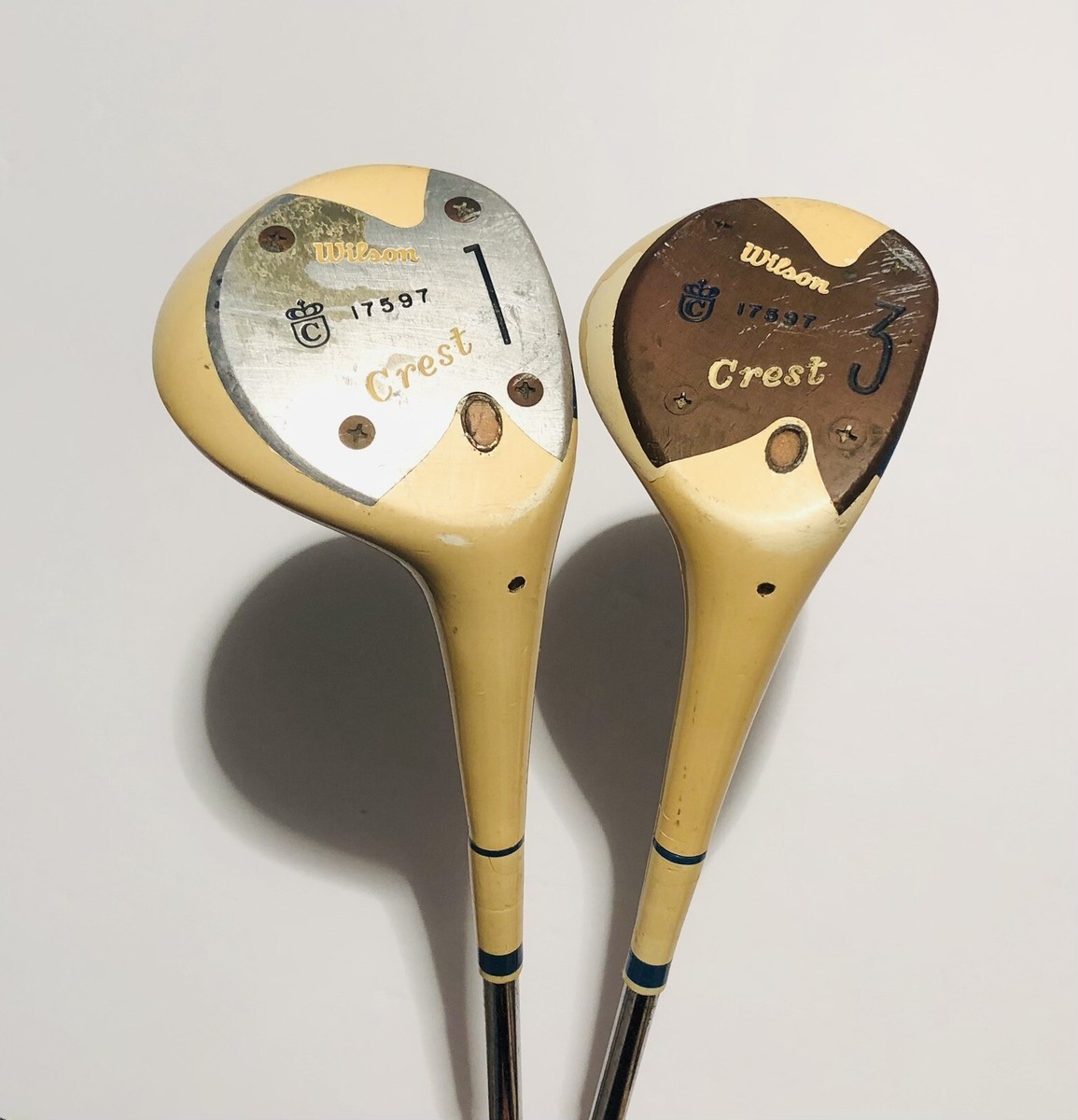 Vintage Wilson Crest Mickey Wright Golf Wood Set 1 & 3 Woods | eBay