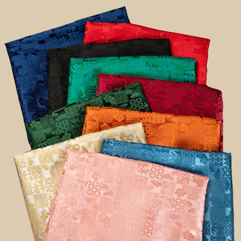 Satin Faux Soie Tissu Chinois Floral Damas Jacquard Brocart Costume Bord Craft - Photo 1/4