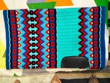 Western Show Horse Riding Handmade Saddle Pad Wool in 34 42