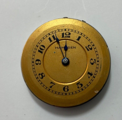 1914 Hampden Wrist Pocket Watch 3/0s 15j Diadem Movement for Parts or Repair
