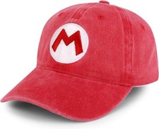 Mario Luigi Bordado Pigmento Teñido Cosplay Disfraz Gorra de Baile
