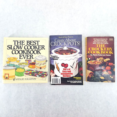 Slow Cooking Cookbook Lot Slow Cooker Books Crockpots Easy Meals Bundle Lot of 3