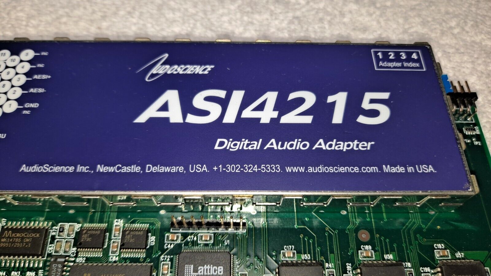 Audioscience ASI 4215 Digital Audio Adapter AES sound card with cable ASI4215