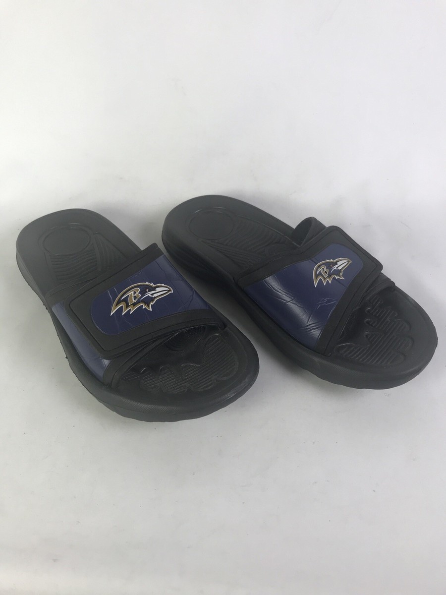 Baltimore Raven Slides Black Size 40 EUC US Mens Size 7-7.5  display picture 2