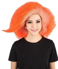 HPO Adult Women's Orange Super Big Wig, Perfect for Cosplay, HW-7470