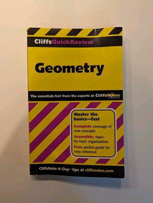CliffsQuickReview Geometry Cliffs Quick Review (Paperback)) VGC Never Used