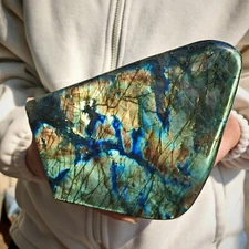 6.38LB Natural Labrador moonstone quartz free form mineral specimen 2.9kg