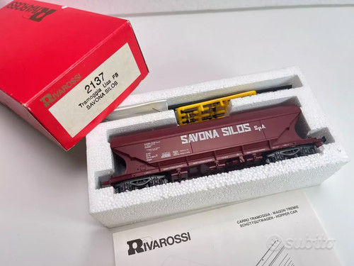 RIVAROSSI Como 2137 Carro tramoggia  Uas FS SAVONA SILOS 1:87 ep IV | Zustand: Usato