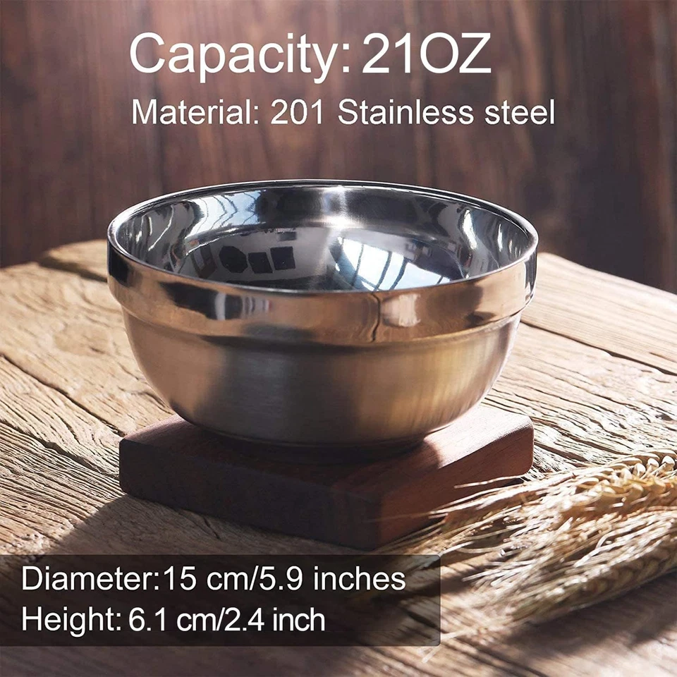 10 Pack 21 Oz Stainless Steel Bowls Double Walled Insulated Soup Bowls Multipurp - Image 2 of 4