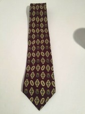 Vintage Tommy Hilfiger Crest Tie Made In USA 100% Silk (H)