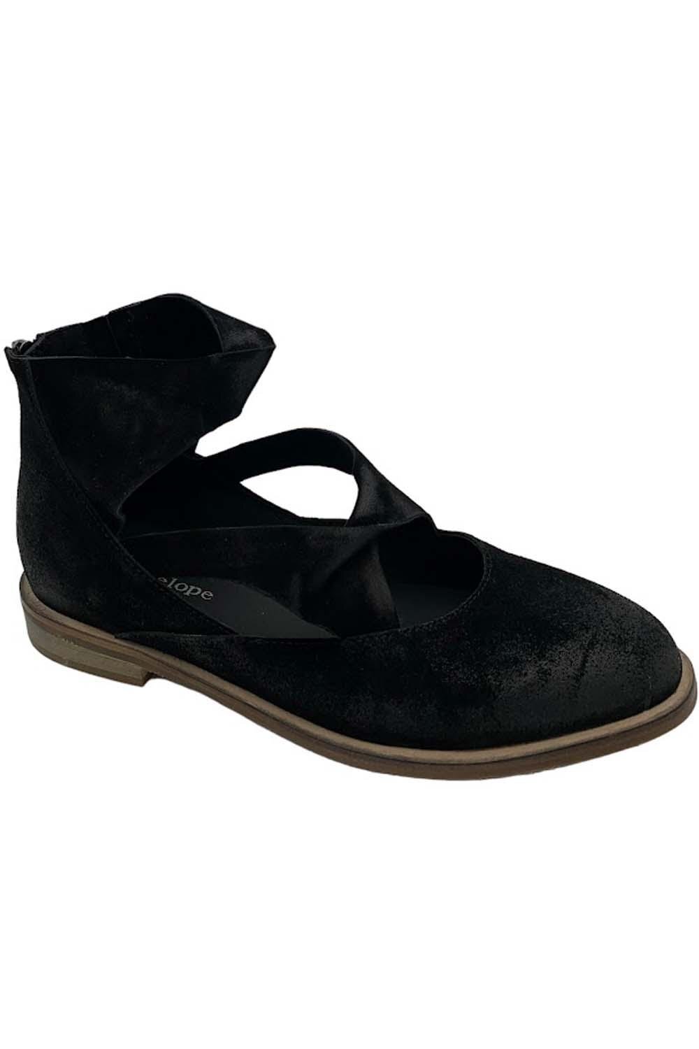 Туфли-лодочки из замши Antelope на молнии сзади Lalana Черные