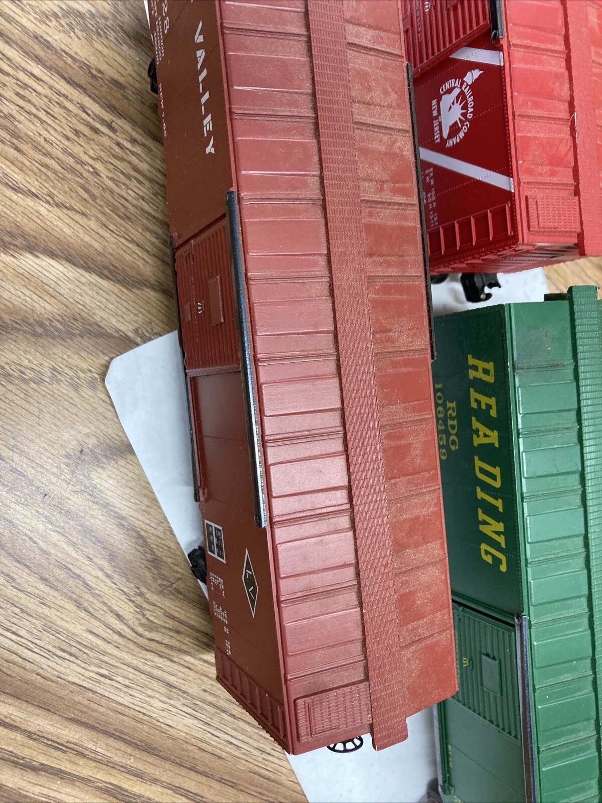 Lot Of 3 O BoxCars. Reading 106459. Lehigh Valley 8228. New Jersey