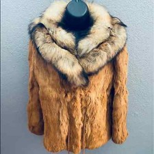 Fox Fur Big Bold Collar Coat - (see Measurements)