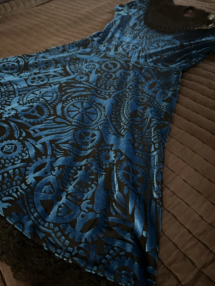 NUEVO CON ETIQUETAS-Vestido de Terciopelo Burnout Miss Peregrine's TIM BURTON FILM (COLECCIÓN LIMITADA) Foto 3 de 4