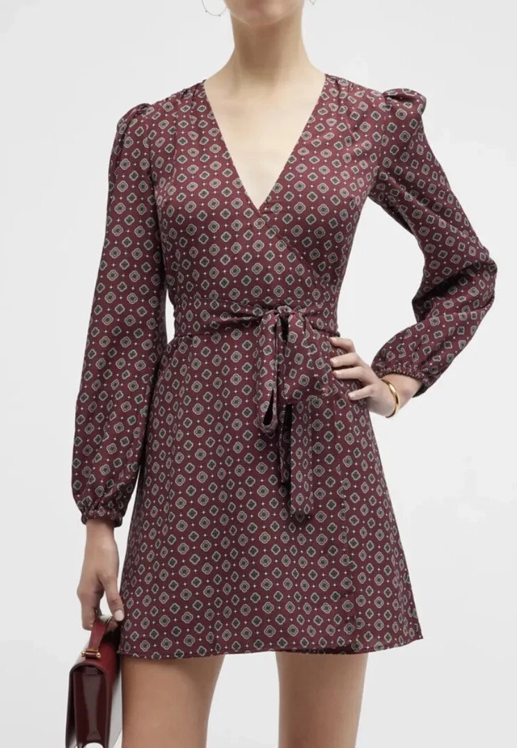 Michael michael kors long sleeve wrap dress sales