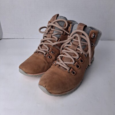 Cole Haan Zero Grand Women's Hiker Boots Size 6.5 Leather Mocha Mousse W14073