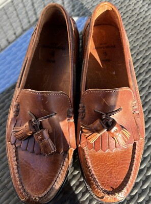 Polo Ralph Lauren Kiktie Tassel Mens Loafer Brown Lug Sole  display picture 3