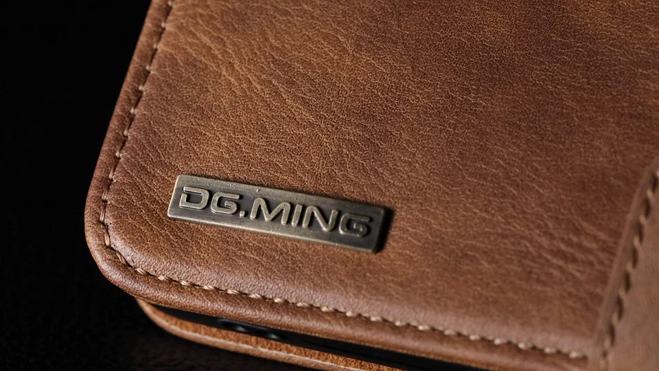 Funda tipo billetera de cuero DG.Ming para Google Pixel 9 Pro XL ranuras magnéticas cubierta abatible Foto 3 de 4